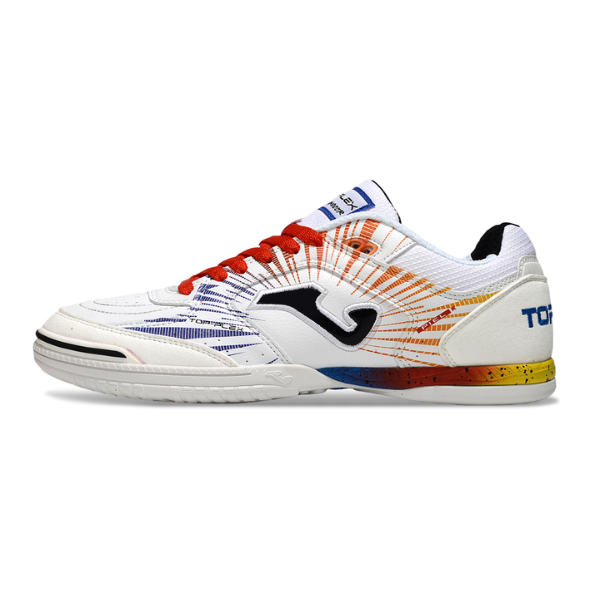 Bota de fútbol sala Joma Top Flex 24 IC blanco azul y naranja