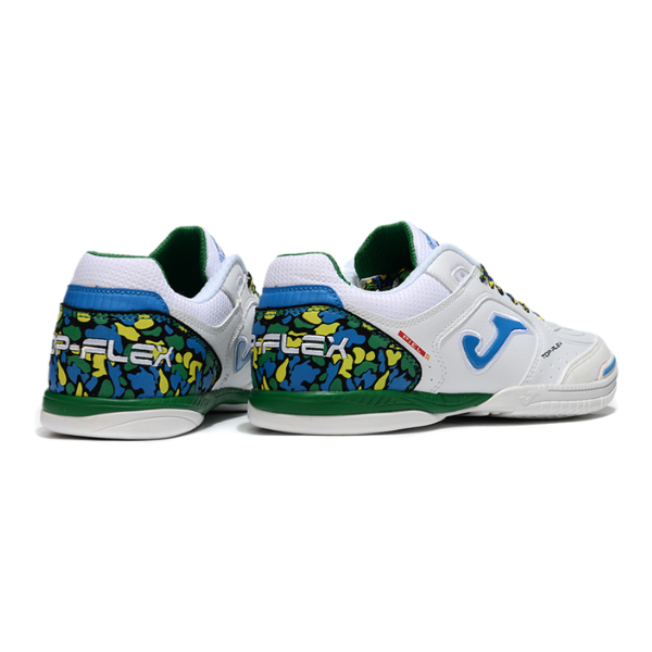 Bota de fútbol sala Joma Top Flex Rebound IC blanco, verde y azul