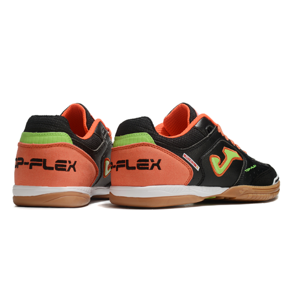 Joma Top Flex 24 Black and Orange Indoor IC Football Boot