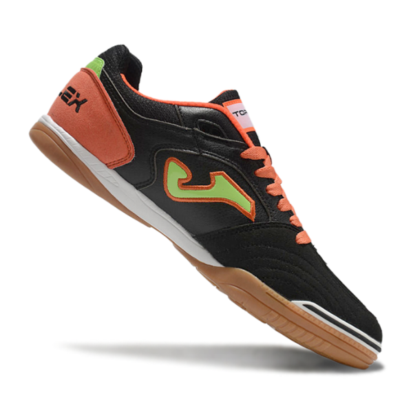 Joma Top Flex 24 Black and Orange Indoor IC Football Boot