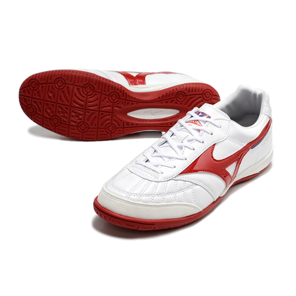 Botas de fútbol sala Mizuno Morelia Sala Japón blanco, rojo y azul IC