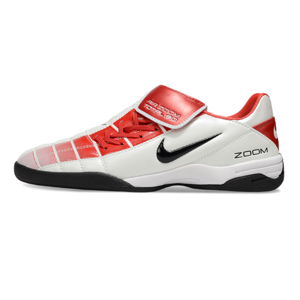 Botas de fútbol sala Nike Air Zoom Total 90 III IC blancas y rojas