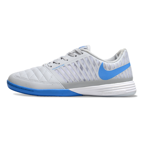 Nike Lunar Gato II Gray and Blue Indoor IC Football Boot
