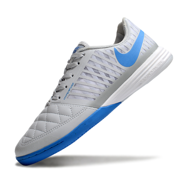 Nike Lunar Gato II Gray and Blue Indoor IC Football Boot
