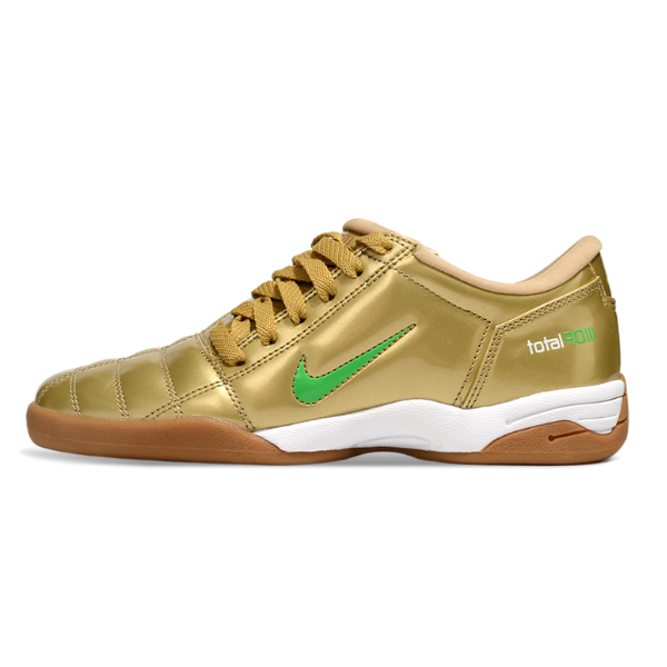Nike Total 90 III Laceless Gold and Green Indoor IC Football Boot
