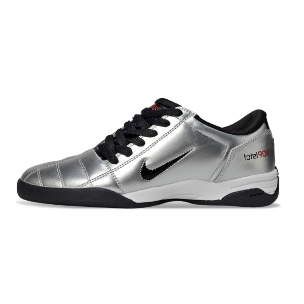 Nike Total 90 III Silver and Black Indoor IC Football Boot