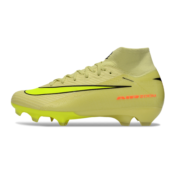 Botas de fútbol Nike Air Zoom Mercurial Superfly 10 Elite amarillas para terreno firme FG para niños
