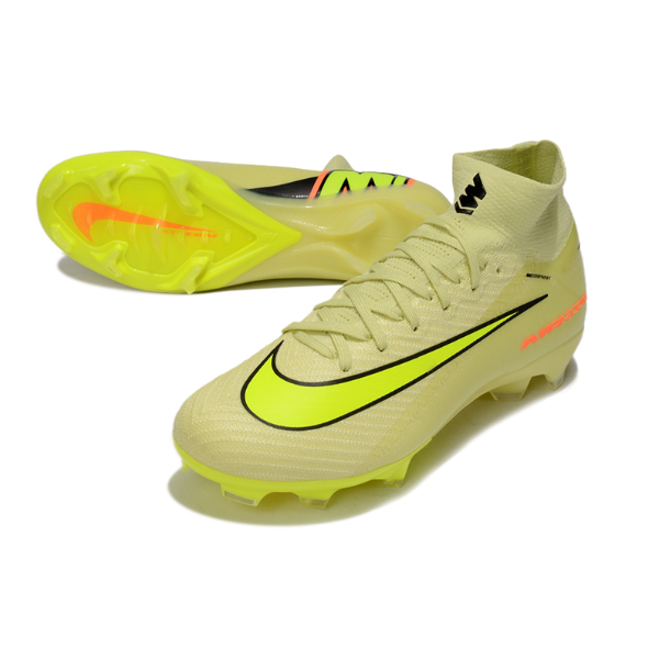 Botas de fútbol Nike Air Zoom Mercurial Superfly 10 Elite amarillas para terreno firme FG para niños