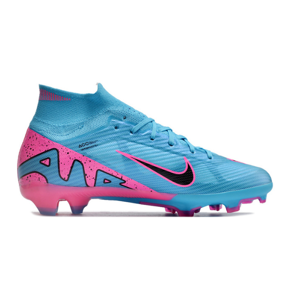 Nike Zoom Mercurial Superfly 9 Elite Light Blue Pink and Black Firm Ground FG Kids Football Boot