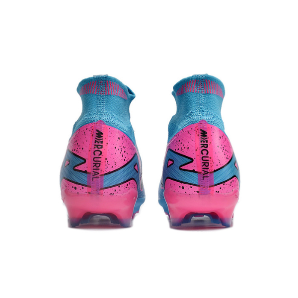 Nike Zoom Mercurial Superfly 9 Elite Light Blue Pink and Black Firm Ground FG Kids Football Boot