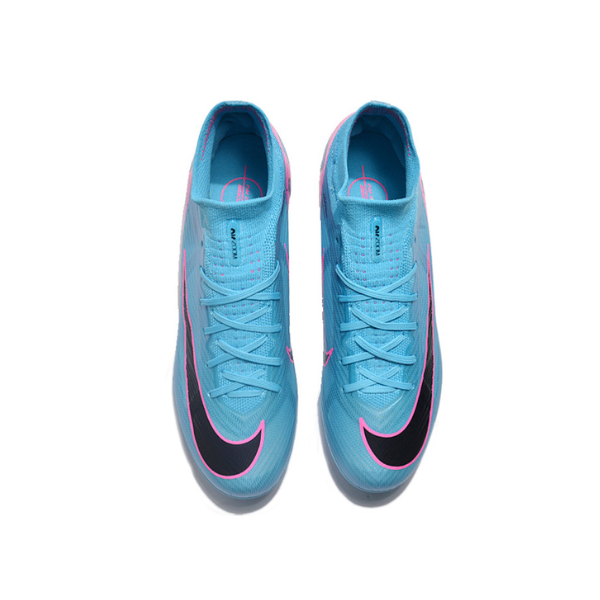 Nike Zoom Mercurial Superfly 9 Elite Light Blue Pink and Black Firm Ground FG Kids Football Boot