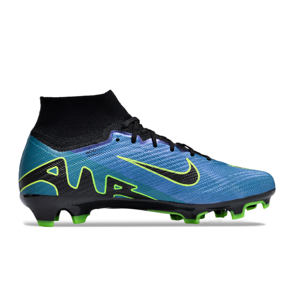 Nike Zoom Mercurial Superfly 9 Elite Blue Black and Green Firm Ground FG Kids Football Boot