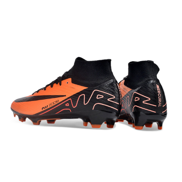 Nike Zoom Mercurial Superfly 9 Elite Orange and Black Firm Ground FG Kids Football Boot