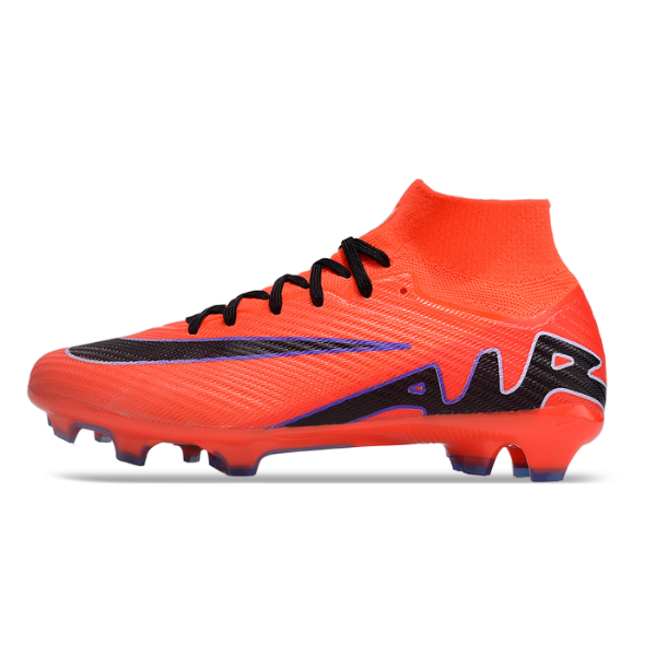 Nike Zoom Mercurial Superfly 9 Elite Orange and Purple Firm Ground FG Kids Football Boot