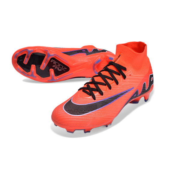 Nike Zoom Mercurial Superfly 9 Elite Orange and Purple Firm Ground FG Kids Football Boot