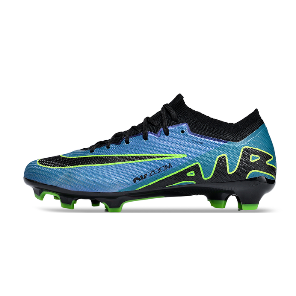 Nike Zoom Mercurial Vapor 15 Elite Blue Black and Green Firm Ground FG Kids Football Boot