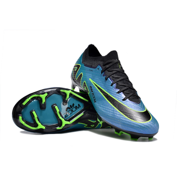 Nike Zoom Mercurial Vapor 15 Elite Blue Black and Green Firm Ground FG Kids Football Boot