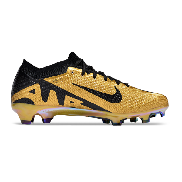 Nike Zoom Mercurial Vapor 15 Elite Gold and Black Firm Ground FG Kids Football Boot