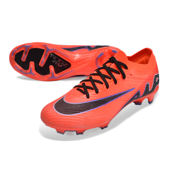 Nike Zoom Mercurial Vapor 15 Elite Orange Black and Purple Firm Ground FG Kids Football Boot