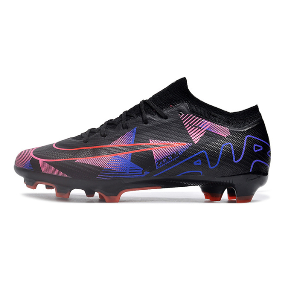 Nike Zoom Mercurial Vapor 15 Elite Black Pink and Purple Firm Ground FG Kids Football Boot