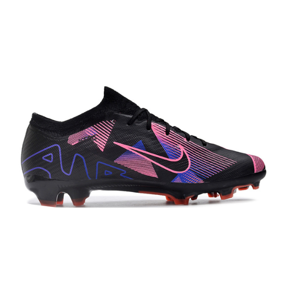 Nike Zoom Mercurial Vapor 15 Elite Black Pink and Purple Firm Ground FG Kids Football Boot