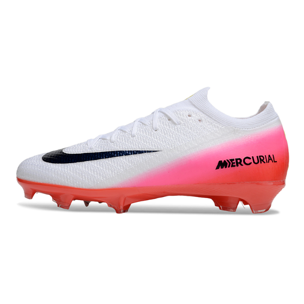 Botas de fútbol Nike Air Zoom Mercurial Vapor 16 Elite Fear Nothing Pack para niños, color blanco y negro, para terreno firme FG