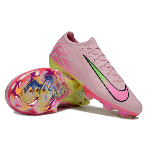 Botas de fútbol Nike Air Zoom Mercurial Vapor 16 Elite rosa claro para terreno firme FG para niños