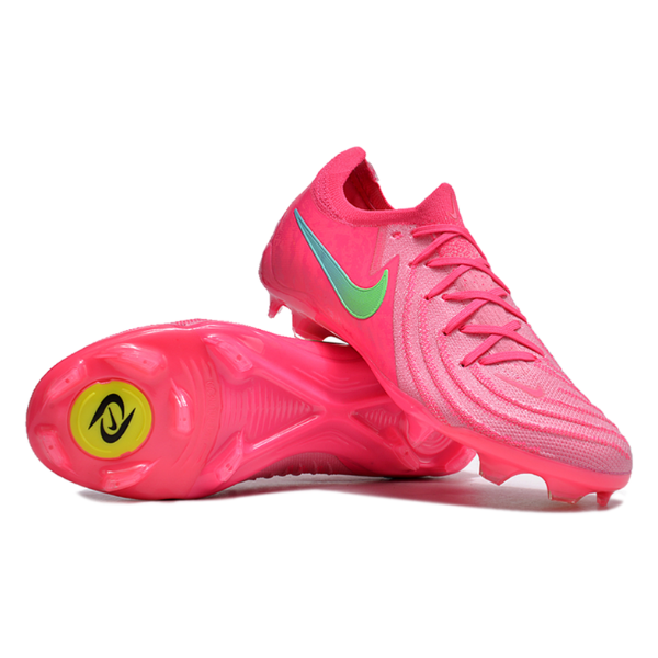 Nike Phantom GX2 Elite Pink and Green Firm Ground FG Kids Football Boot