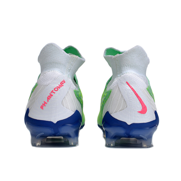 Nike Phantom GX Elite DF White and Green Firm Ground FG Kids Football Boot