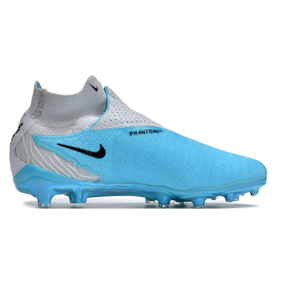 Nike Phantom GX Elite DF White and Blue Firm Ground FG Kids Football Boot