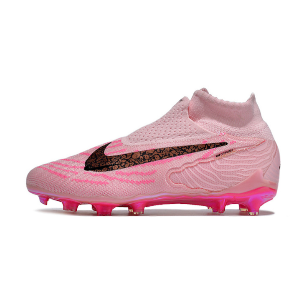 Botas de fútbol Nike Phantom GX Elite DF rosa para terreno firme FG para niños