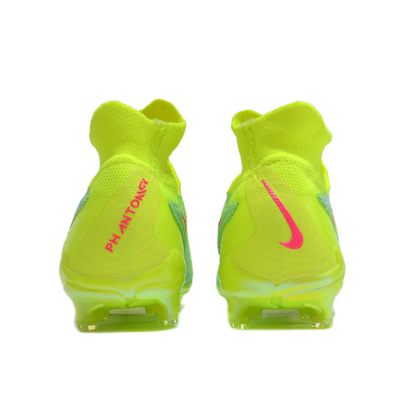 Nike Phantom GX Elite DF Green and Pink Firm Ground FG Kids Football Boot