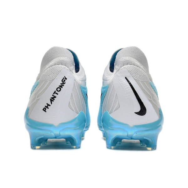 Nike Phantom GX Elite White and Light Blue Firm Ground FG Kids Football Boot