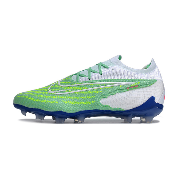 Nike Phantom GX Elite White and Green Firm Ground FG Kids Football Boot