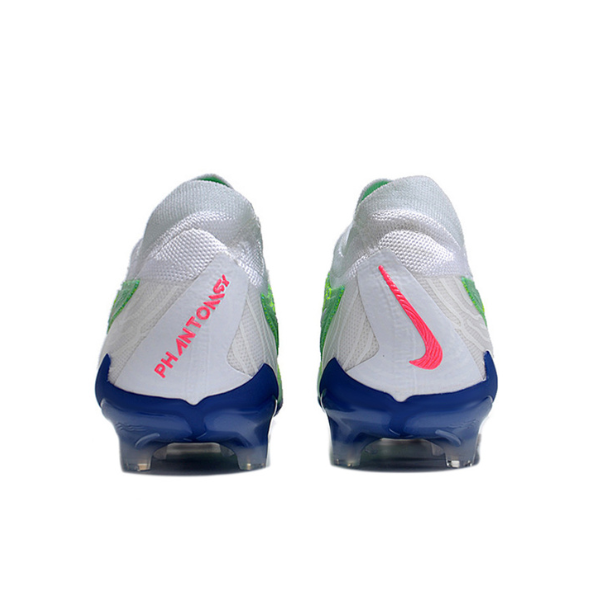 Nike Phantom GX Elite White and Green Firm Ground FG Kids Football Boot