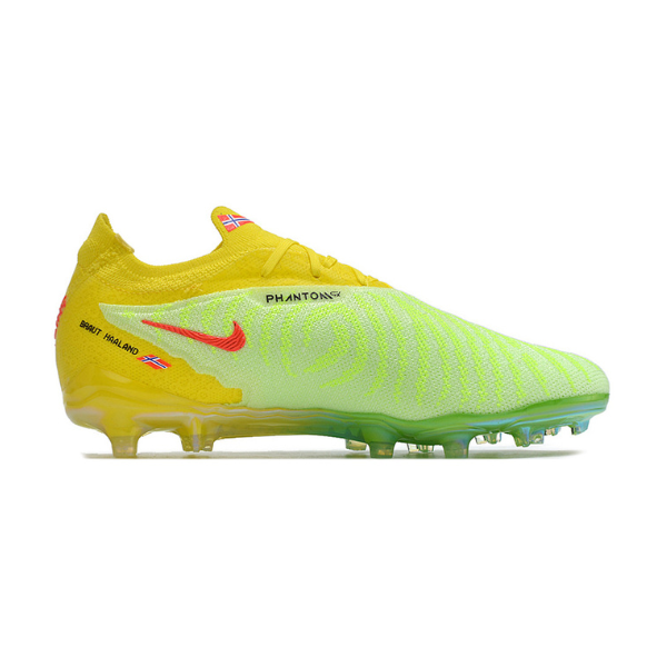 Nike Phantom GX Elite Haaland Force 9 Pack Black and Yellow Firm Ground FG Kids Football Boot