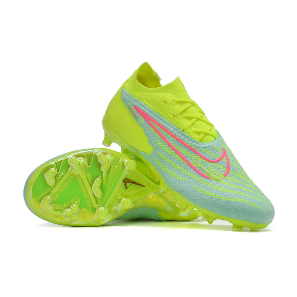 Nike Phantom GX Elite Green and Pink Firm Ground FG Kids Football Boot
