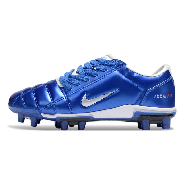 Nike Total 90 III Kids Blue and White Firm Ground FG Football Boot