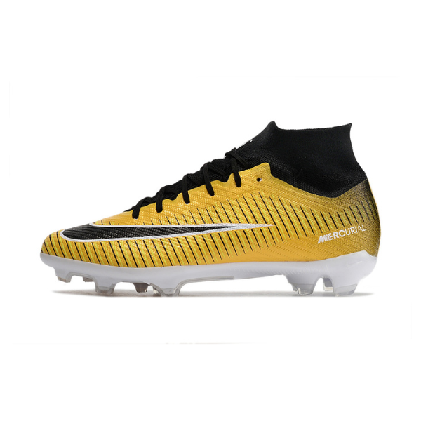 Nike Zoom Mercurial Superfly 9 Elite Yellow and Black Firm Ground FG Kids Football Boot