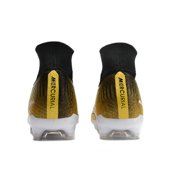 Nike Zoom Mercurial Superfly 9 Elite Yellow and Black Firm Ground FG Kids Football Boot