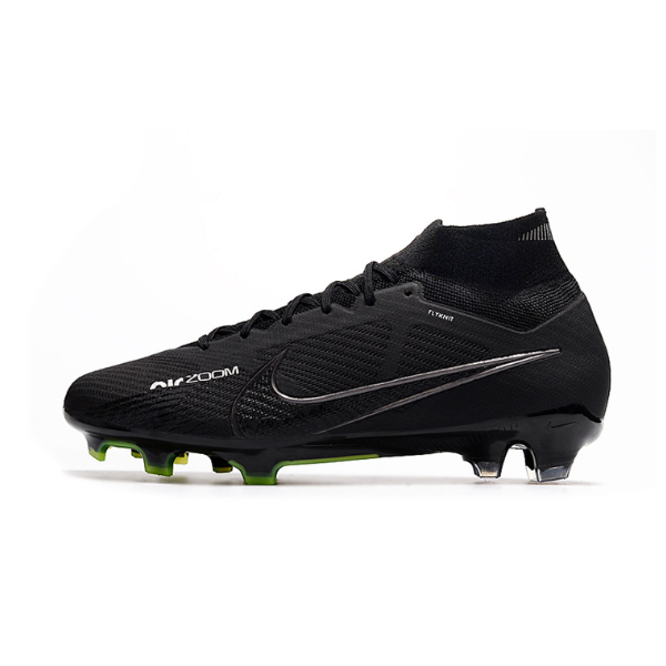 Botas de fútbol Nike Zoom Mercurial Superfly 9 Elite para terreno firme, color negro, para niños