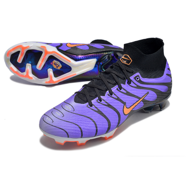 Nike Zoom Mercurial Superfly 9 Air Max Plus Black and Red Firm Ground FG Kids Football Boot