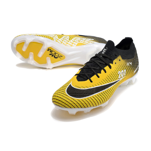 Nike Zoom Mercurial Vapor 15 Elite Yellow and Black Firm Ground FG Kids Football Boot
