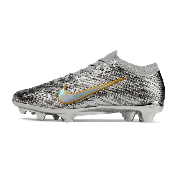 Nike Zoom Mercurial Vapor 15 Elite 25th Anniversary White and Black Firm Ground FG Kids Football Boot