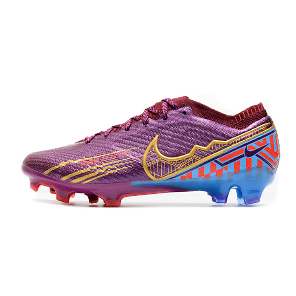 Botas de fútbol Nike Zoom Mercurial Vapor 15 Elite morado Mbappé Pack Firm Ground FG para niños