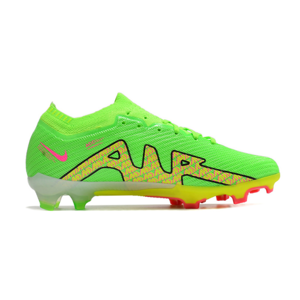 Nike Zoom Mercurial Vapor 15 Elite Green and Yellow Firm Ground FG Kids Football Boot