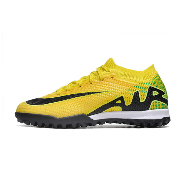 Botas de fútbol Nike Zoom Mercurial Vapor 15 Elite Turf TF para niños, color amarillo y negro