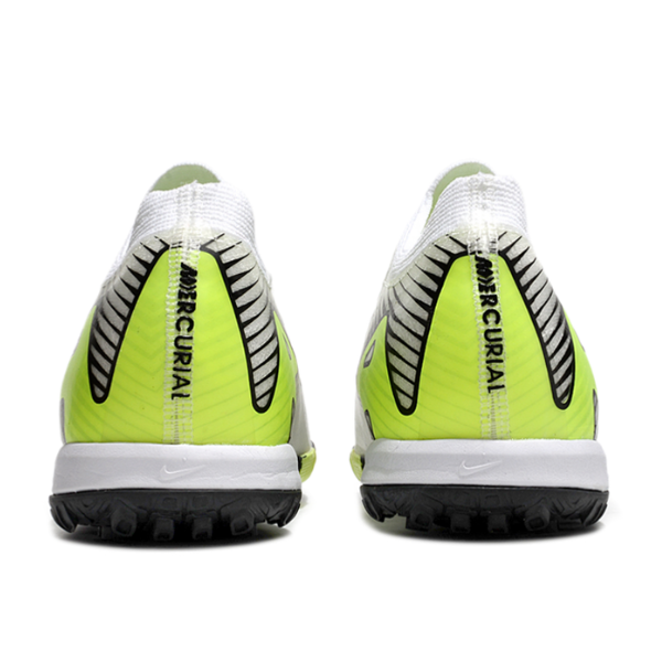 Botas de fútbol Nike Zoom Mercurial Vapor 16 Elite Turf TF para niños, color blanco y verde claro