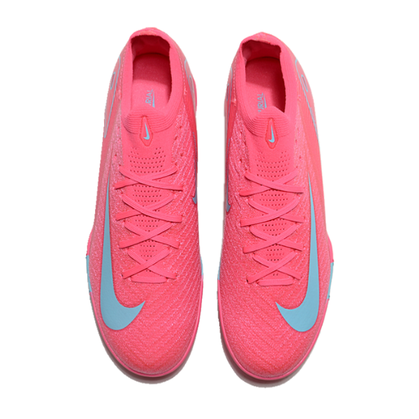 Botas de fútbol Nike Zoom Mercurial Vapor 16 Elite Turf TF para niños, color rosa y azul