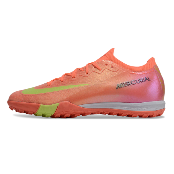 Botas de fútbol Nike Zoom Mercurial Vapor 16 Elite Turf TF para niños, color rojo y amarillo